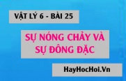 Sự đông đặc là gì? cho ví dụ về sự đông đặc - Vật lý 6 bài 25